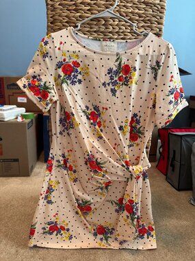 Sezane, Short Pippa Dress, Poppy, Size Medium